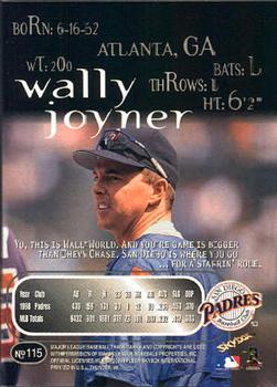 1999 SkyBox Thunder #115 Wally Joyner Back