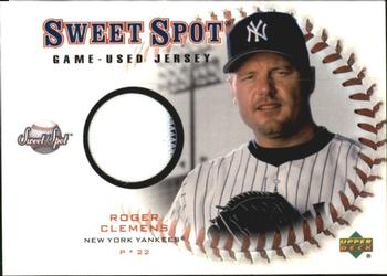 2001 Upper Deck Sweet Spot - Game Jersey #J-Rog Roger Clemens Front