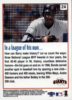 1999 Sports Illustrated #24 Barry Bonds Back