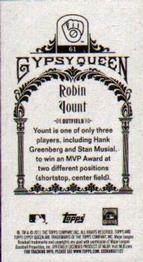 2011 Topps Gypsy Queen - Mini Box Variations #61 Robin Yount Back