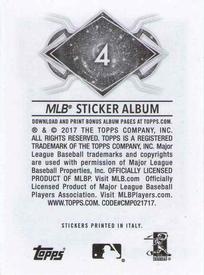 2017 Topps Stickers #4 Yunel Escobar Back