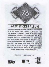 2017 Topps Stickers #76 Steven Souza Jr. Back