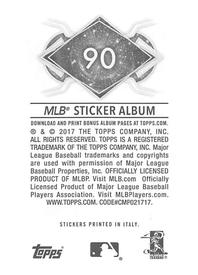 2017 Topps Stickers #90 Xander Bogaerts Back