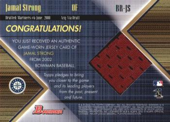 2002 Bowman - Game-Used Relics #BR-JS Jamal Strong Back