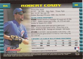 2002 Bowman - Gold #166 Robert Cosby  Back