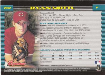 2002 Bowman - Gold #202 Ryan Mottl  Back