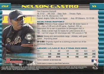 2002 Bowman - Gold #267 Nelson Castro  Back
