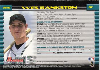 2002 Bowman Draft Picks & Prospects - Gold #BDP86 Wes Bankston  Back