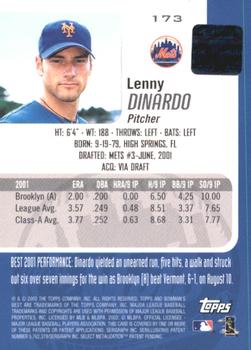 2002 Bowman's Best - Red #173 Lenny Dinardo Back