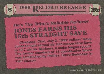 1989 Topps #6 Doug Jones Back