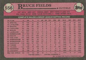 1989 Topps #556 Bruce Fields Back
