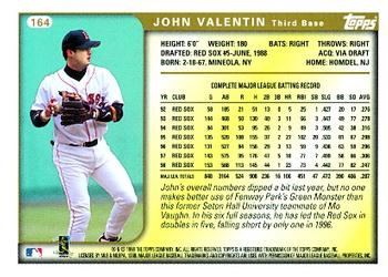 1999 Topps #164 John Valentin Back