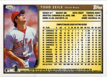 1999 Topps #286 Todd Zeile Back