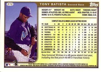 1999 Topps #272 Tony Batista Back