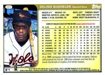 1999 Topps #327 Delino DeShields Back