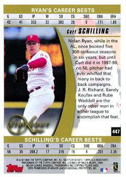 1999 Topps #447 Curt Schilling Back