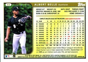 1999 Topps #93 Albert Belle Back