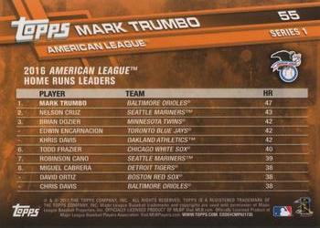 2017 Topps #55 Mark Trumbo Back