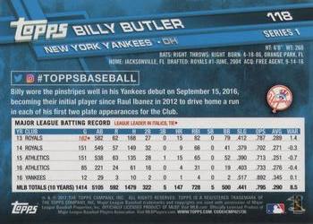 2017 Topps #118 Billy Butler Back