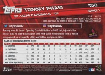 2017 Topps #158 Tommy Pham Back