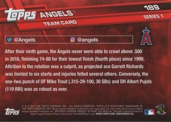 2017 Topps #189 Los Angeles Angels Back