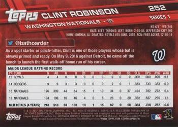 2017 Topps #252 Clint Robinson Back