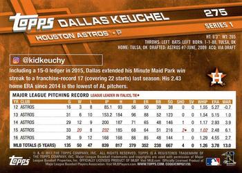 2017 Topps #275 Dallas Keuchel Back