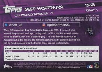 2017 Topps #335 Jeff Hoffman Back