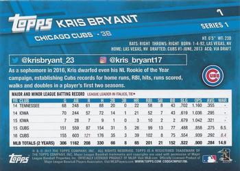 2017 Topps #1 Kris Bryant Back