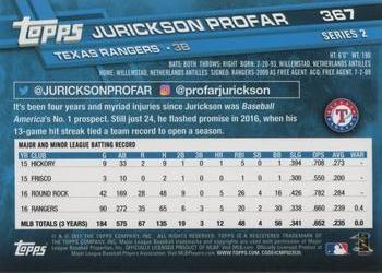 2017 Topps #367 Jurickson Profar Back
