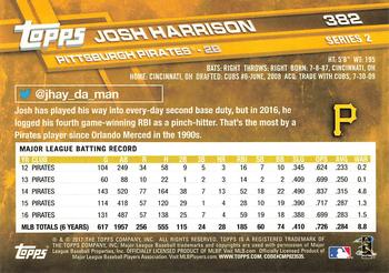 2017 Topps #382 Josh Harrison Back