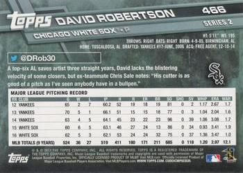 2017 Topps #466 David Robertson Back