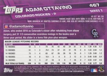 2017 Topps #467 Adam Ottavino Back