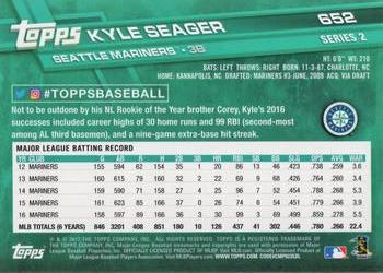 2017 Topps #652 Kyle Seager Back