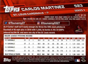2017 Topps #523 Carlos Martinez Back