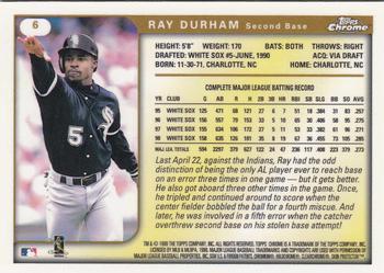 1999 Topps Chrome #6 Ray Durham Back