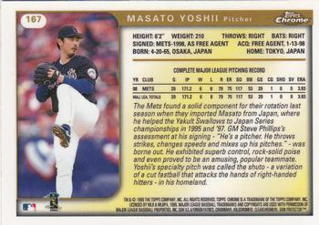 1999 Topps Chrome #167 Masato Yoshii Back