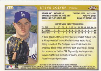1999 Topps Chrome Traded and Rookies #T23 Steve Colyer Back