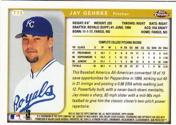 1999 Topps Chrome Traded and Rookies #T73 Jay Gehrke Back
