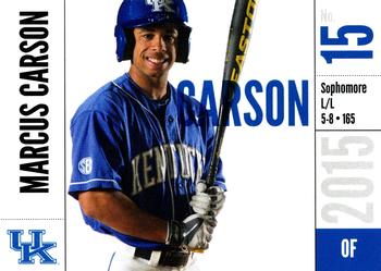 2015 Kentucky Wildcats #107 Marcus Carson Front