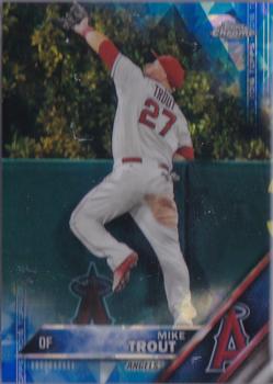 2016 Topps - Chrome Sapphire 65th Anniversary Edition #1 Mike Trout Front