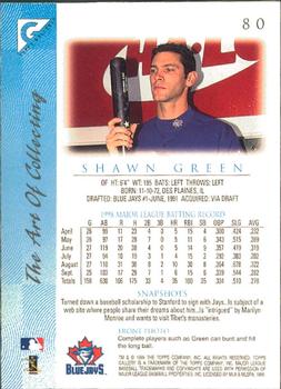 1999 Topps Gallery #80 Shawn Green Back