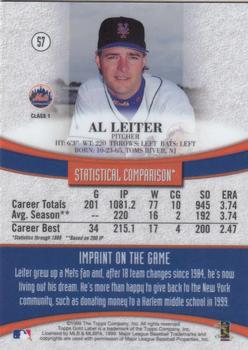 1999 Topps Gold Label #57 Al Leiter Back