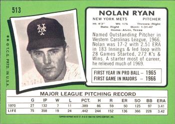 1999 Topps - Nolan Ryan Commemorative Reprints #4 Nolan Ryan Back