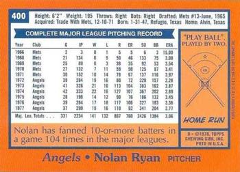 1999 Topps - Nolan Ryan Commemorative Reprints #11 Nolan Ryan Back
