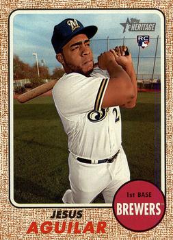 2017 Topps Heritage #558 Jesus Aguilar Front