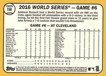 2017 Topps Heritage #156 Russell's RBI Record Forces Game 7 (Addison Russell) Back