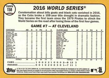 2017 Topps Heritage #158 Cubs Fly The W! Back