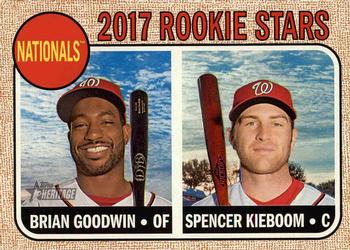 2017 Topps Heritage #319 Nationals 2017 Rookie Stars (Brian Goodwin / Spencer Kieboom) Front