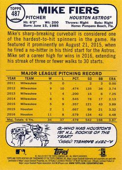 2017 Topps Heritage #487 Mike Fiers Back